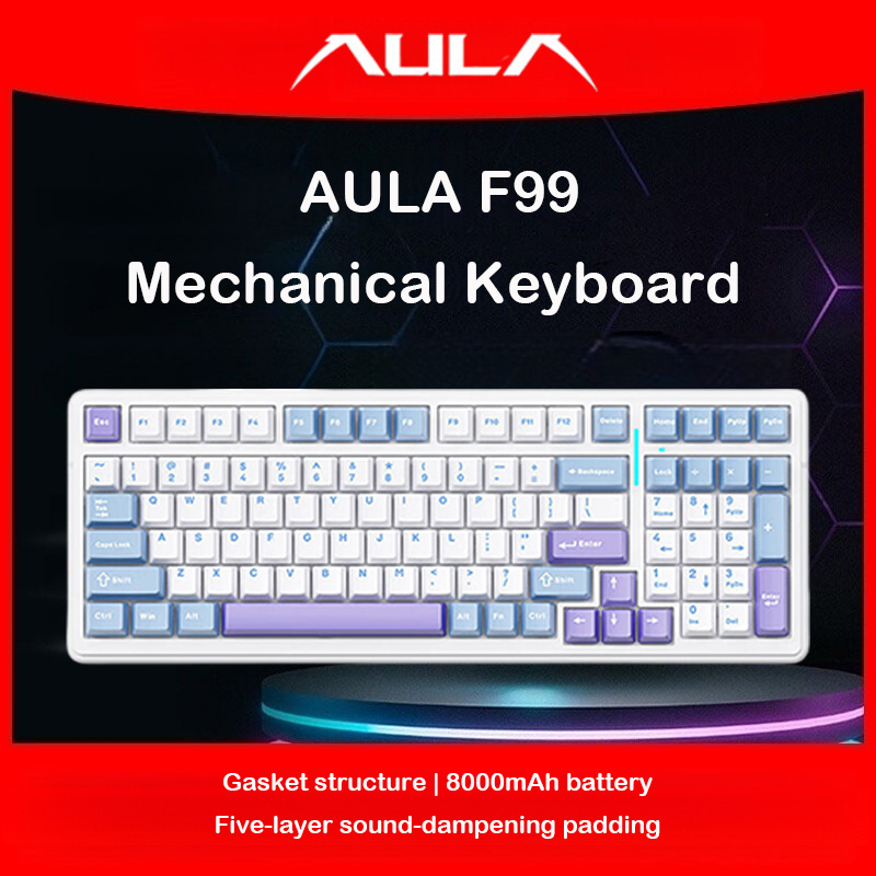 Gaming Keyboard No Rgb - لوحة مفاتيح ميكانيكية AULA F99 ثلاثية