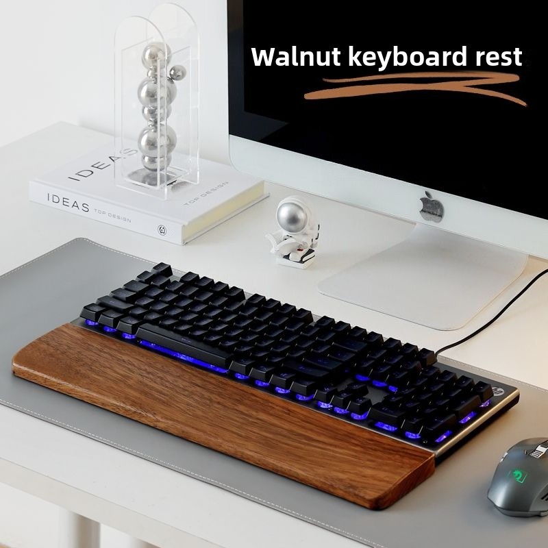 Gaming Keyboard Nearby - لوحة المفاتيح الخشبية الصلبة مسند راحة