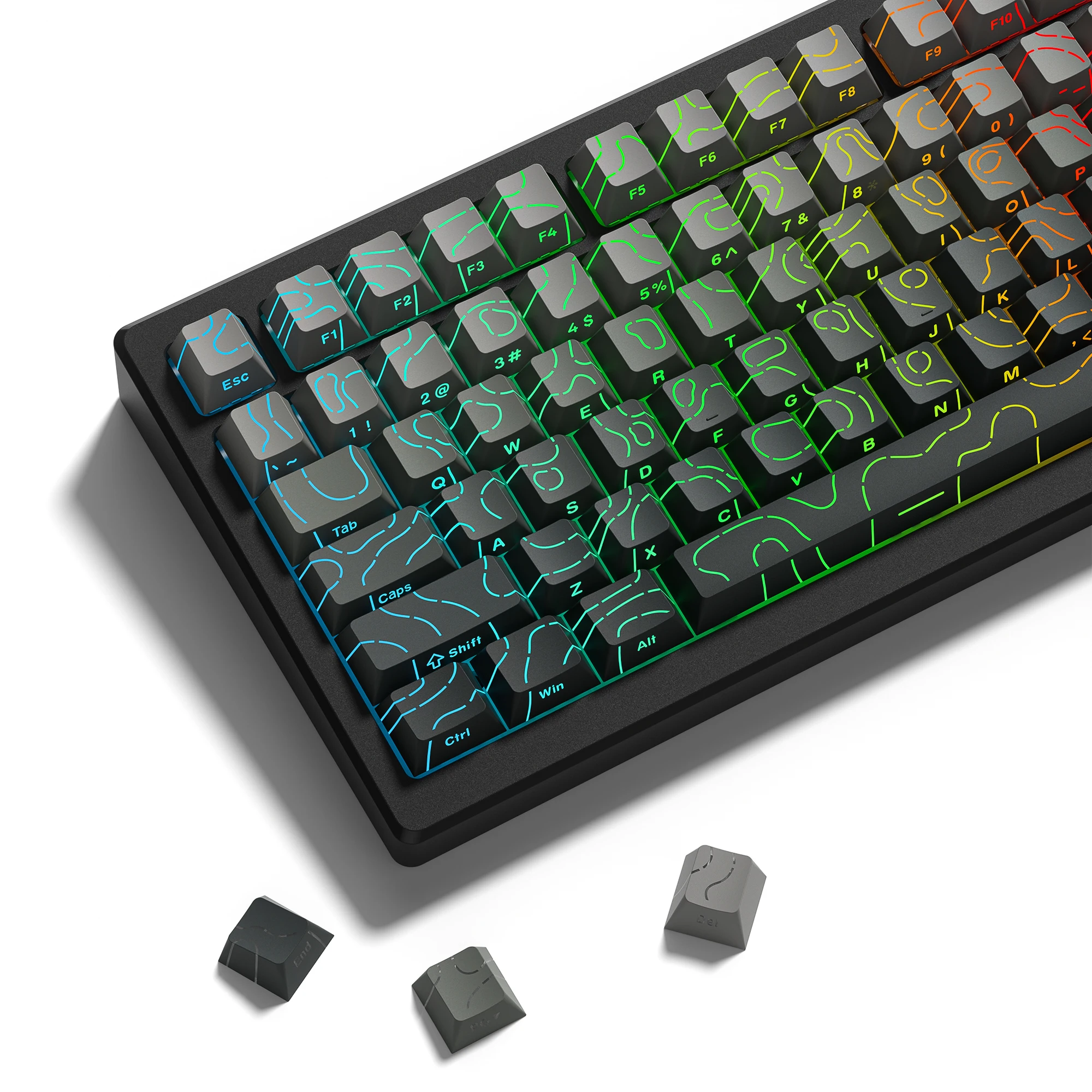 Gaming Keyboard Nearby - 134 مفتاح يوم القطبي توبوغرافيك 4.0