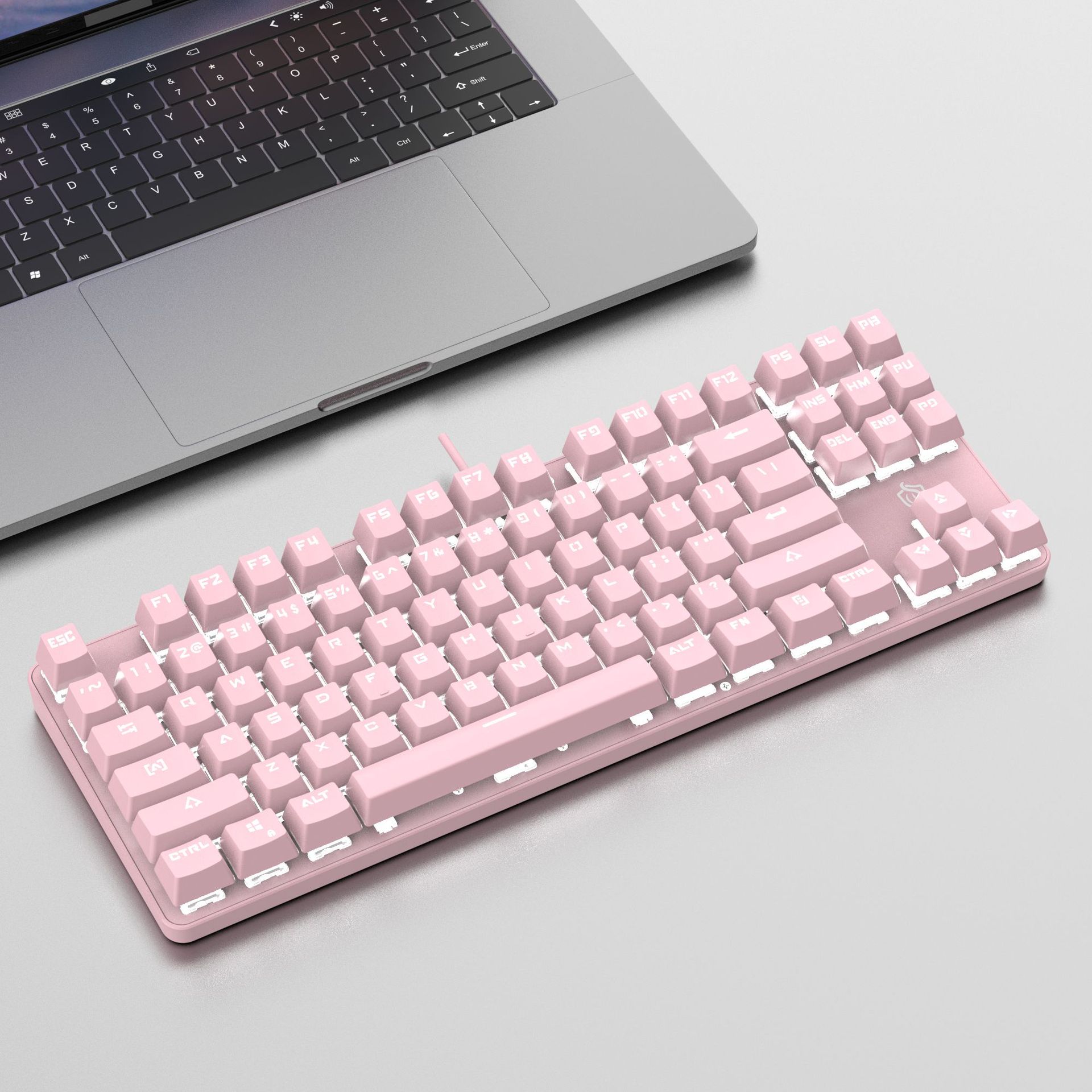 87 Key Mechanical Keyboard Blu - مراجعة Keyboard Gaming Blue Switch وسعره