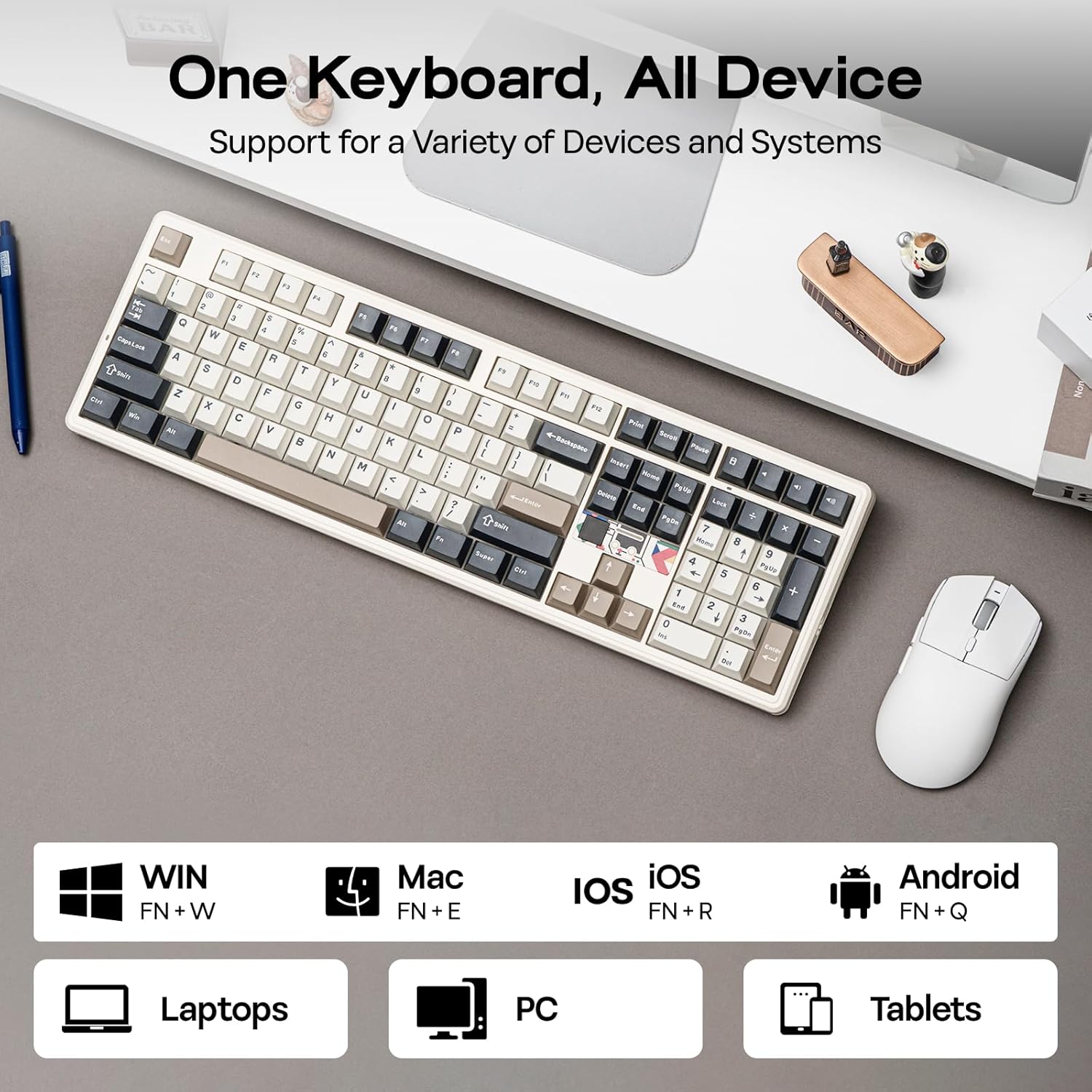 لوحة مفاتيح الألعاب اللاسلكية  - مراجعة Gaming Keyboard No Rgb وسعره