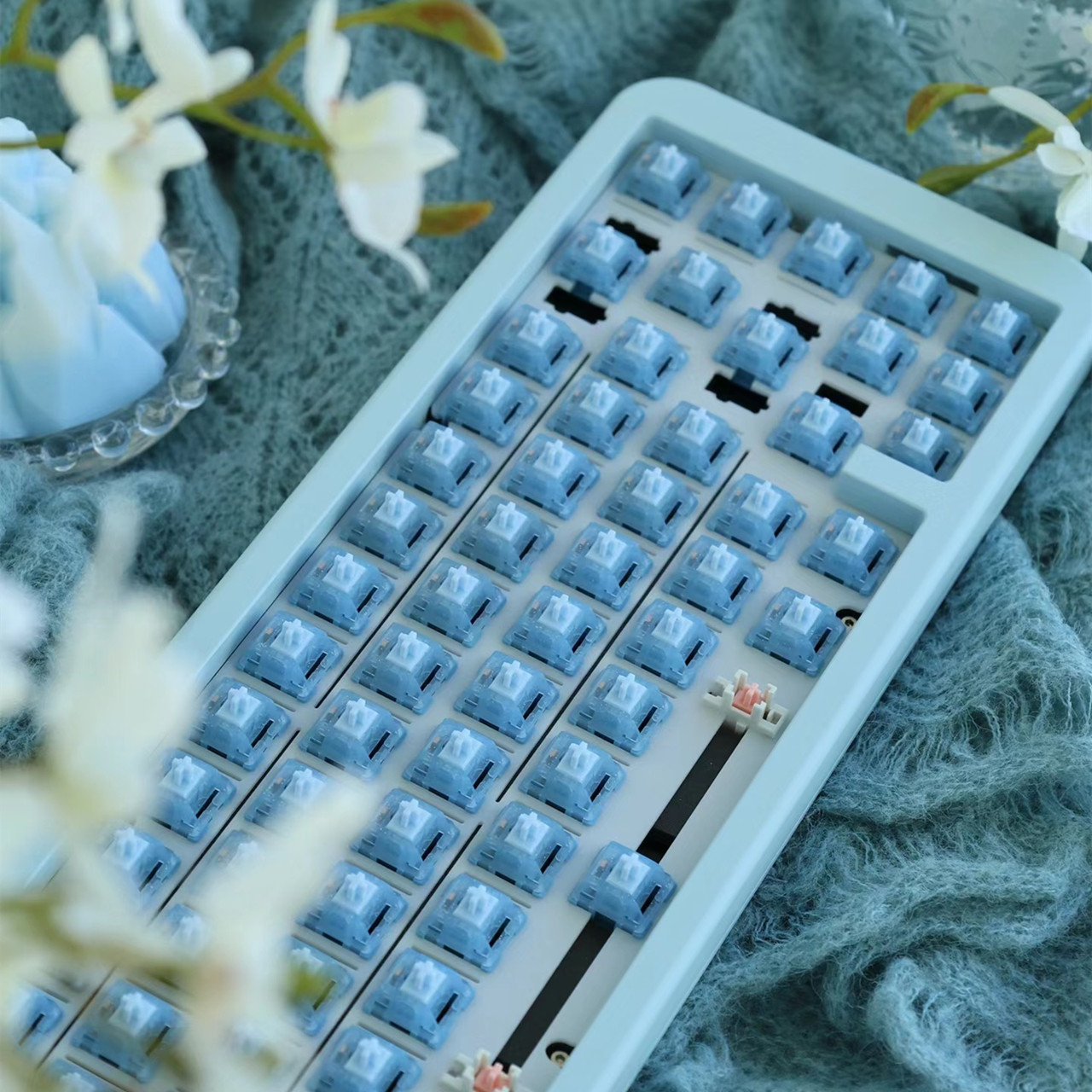 HMX الأزرق توبا التبديل الخطي  - مراجعة Keyboard Gaming Blue Switch وسعره