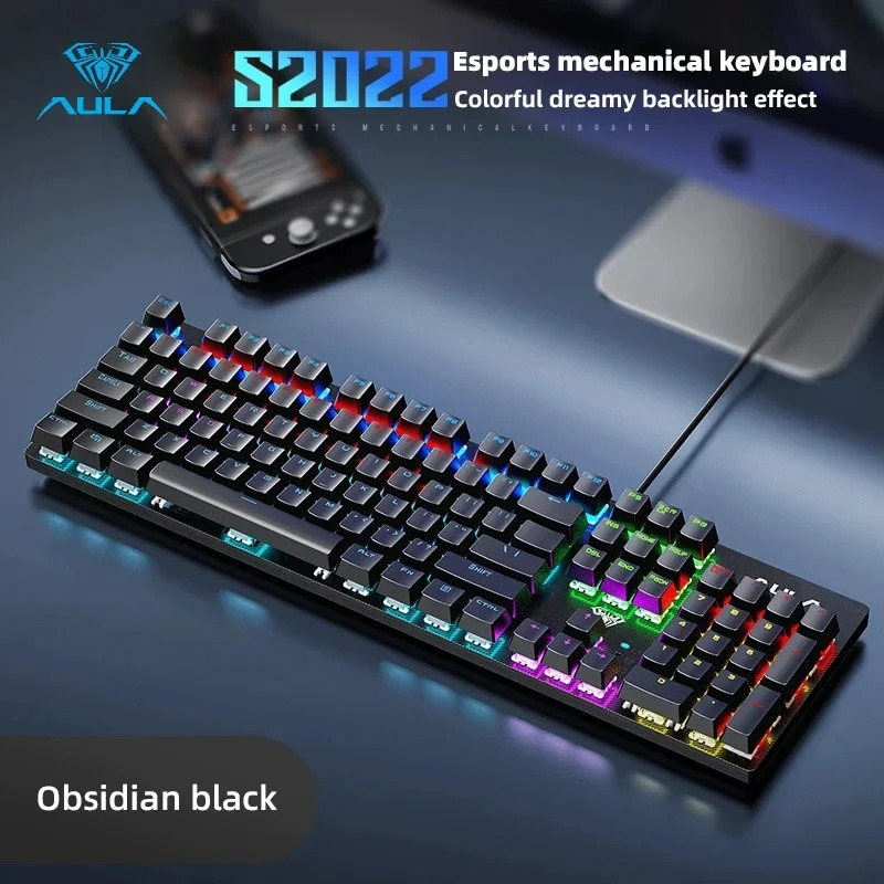 لوحة مفاتيح ألعاب سلكية AULA S - مراجعة Keyboard Gaming Blue Switch وسعره