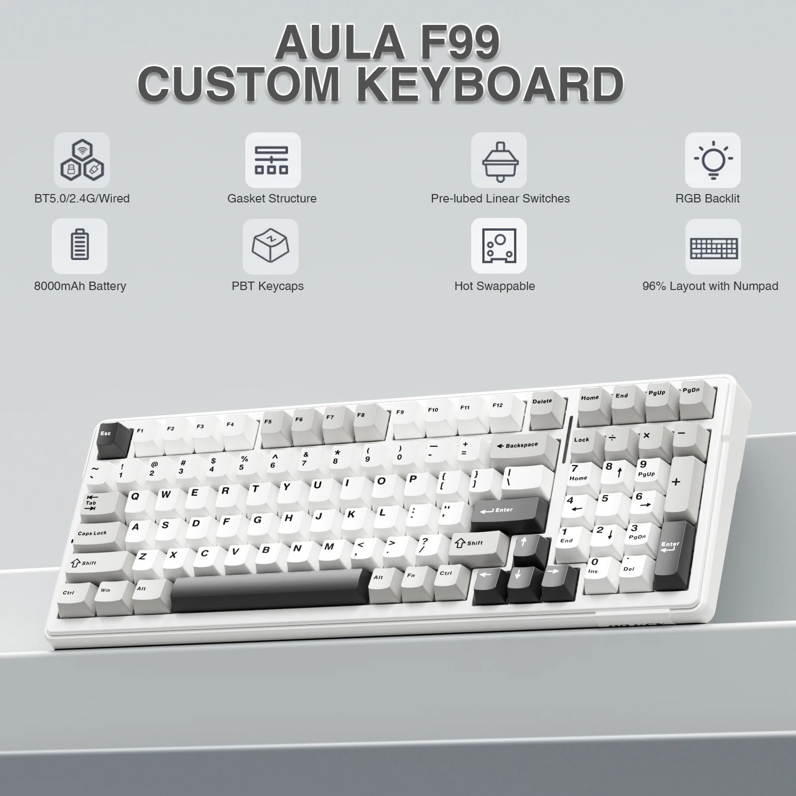 لوحة مفاتيح ميكانيكية لاسلكية  - مراجعة Gaming Keyboard Hot Swappable وسعره