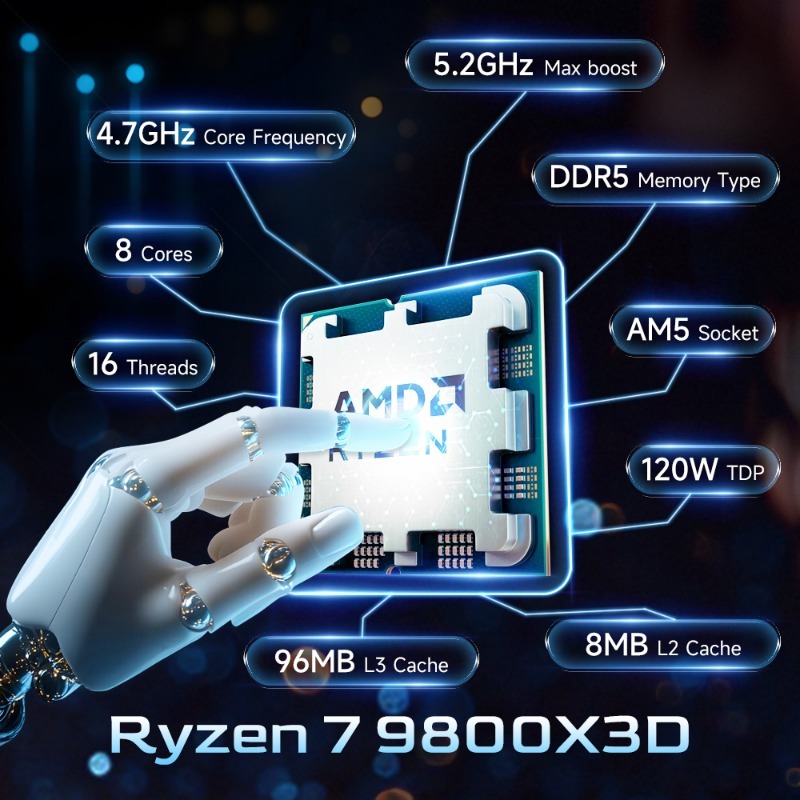 معالج AMD Ryzen 7 9800X3D لإنش - مراجعة Amd Cpu Ryzen 7 وسعره