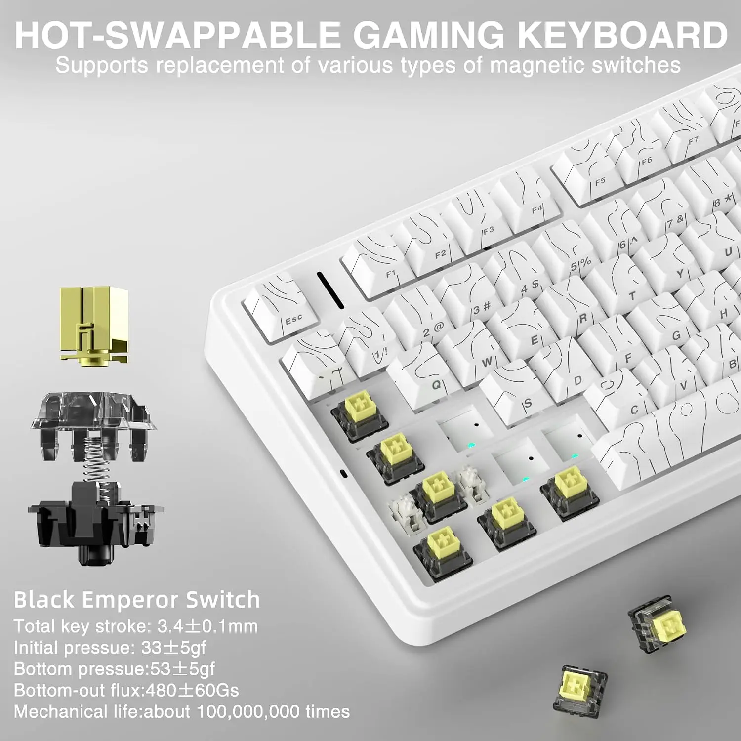 لوحة مفاتيح AULA F75 HE المغنا - مراجعة Gaming Keyboard No Rgb وسعره