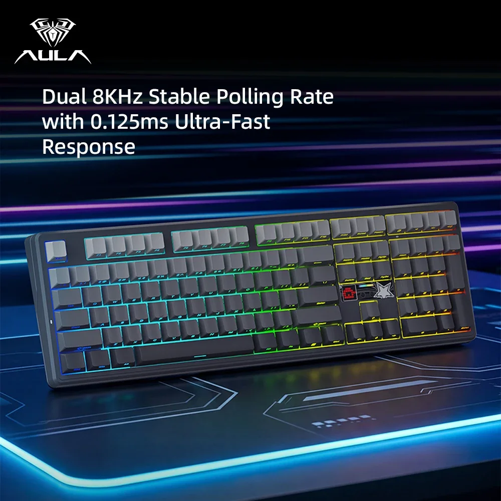 لوحة مفاتيح ميكانيكية AULA F10 - مراجعة Gaming Keyboard Hot Swappable وسعره