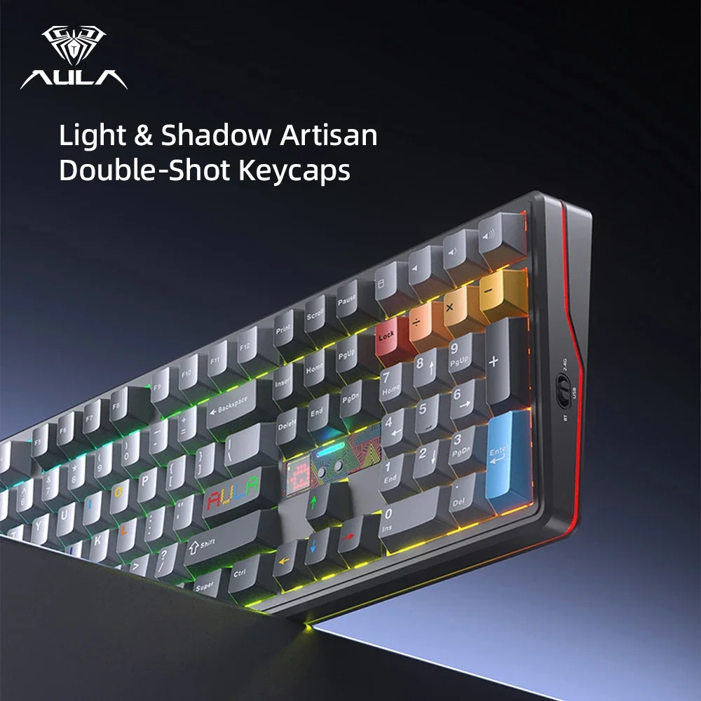لوحة مفاتيح ميكانيكية AULA F10 - مراجعة Gaming Keyboard Hot Swappable وسعره
